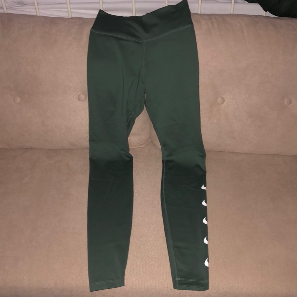 OLIVE GREEN NIKE LEGGINGS FULL LENGTH HIGH WAISTED